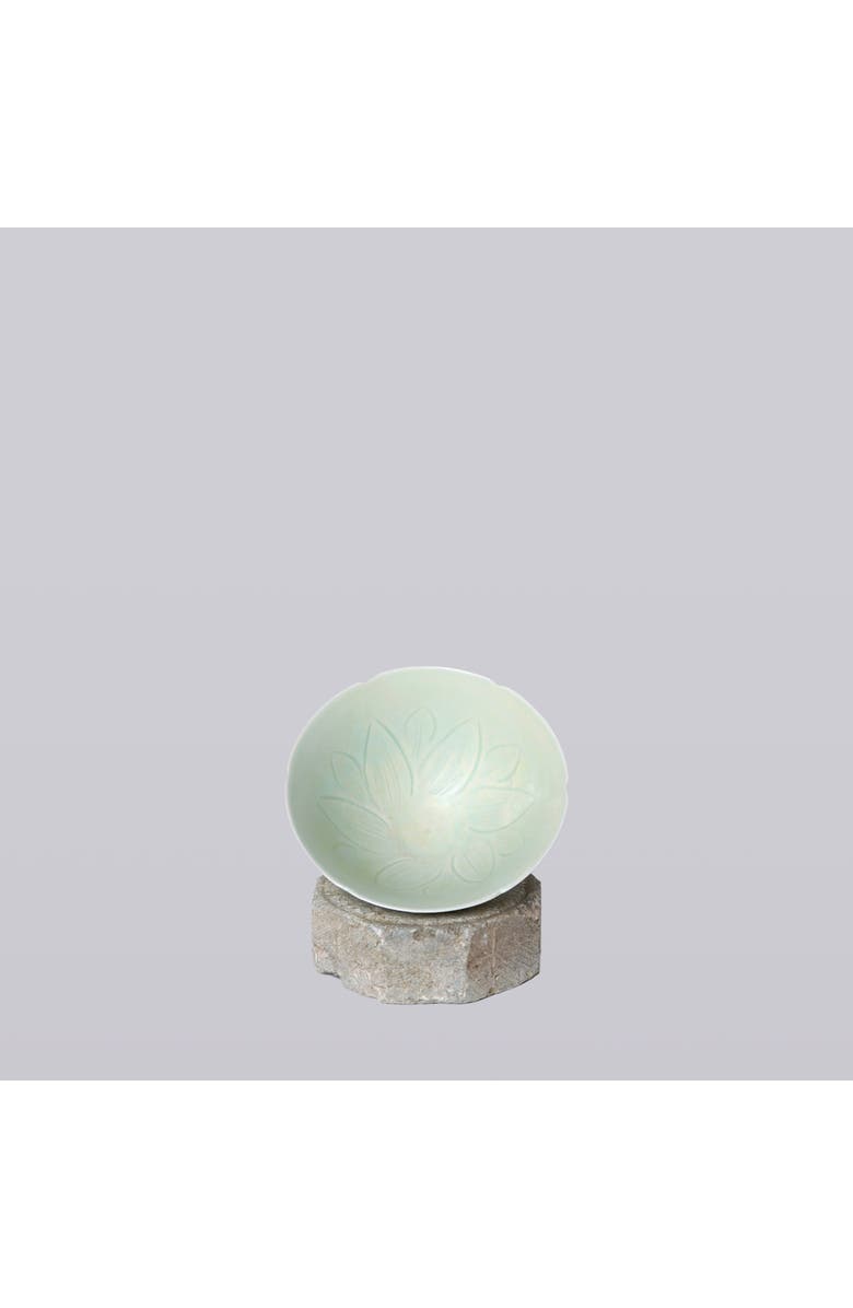 Cobalt Guild Porcelain Small Lotus Conical Bowl, Alternate, color, Green