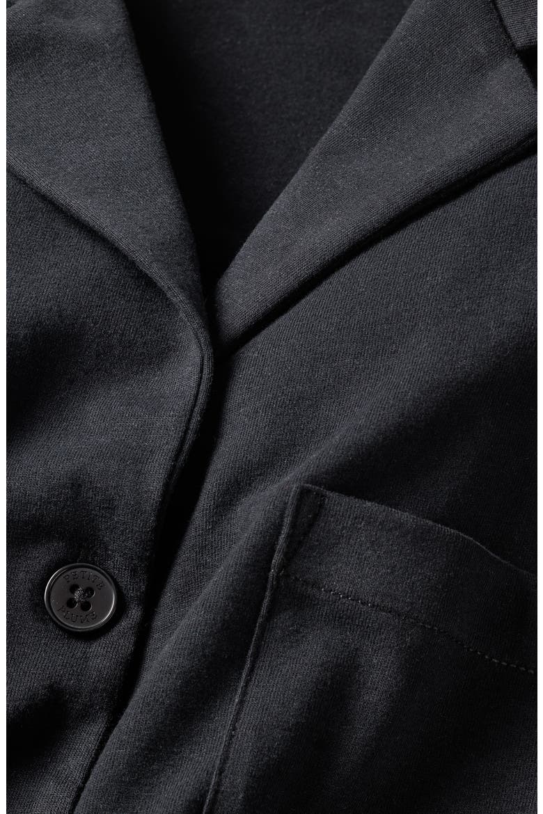 Olivia Wide Leg Pima Cotton Pajamas, Alternate, color, BLACK