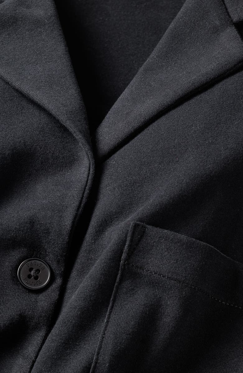 Petite Plume Olivia Wide Leg Pima Cotton Pajamas, Alternate, color, Black