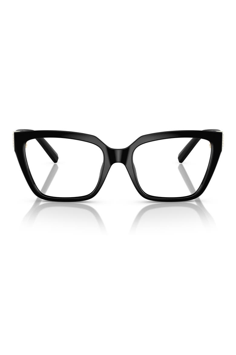 52mm Square Optical Glasses, Main, color, BLACK