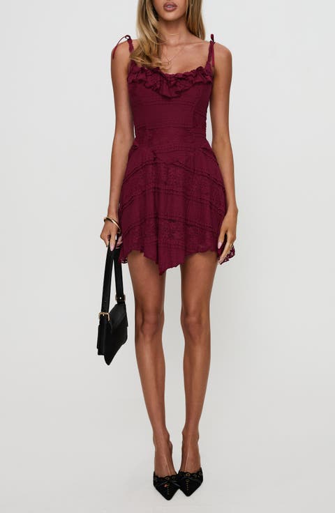 Dwyer Tie Strap Lace Minidress