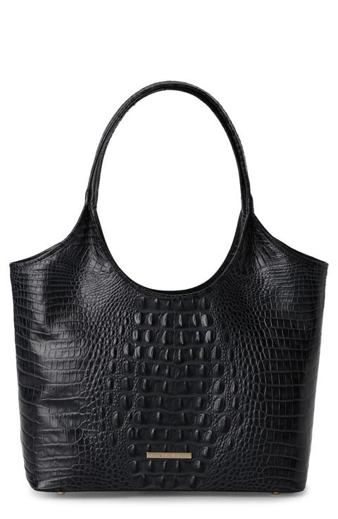 Melora Croc Embossed Leather Tote