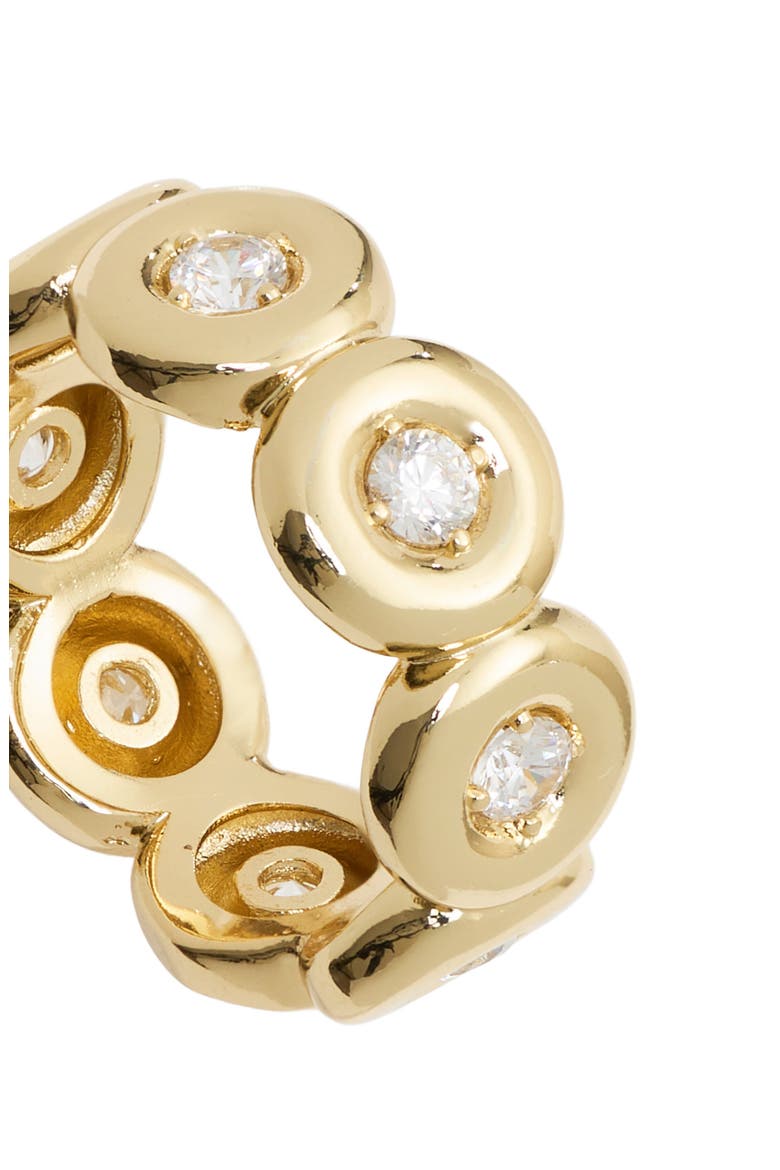 Cubic Zirconia Bubble Bezel Band Ring, Alternate, color, GOLD