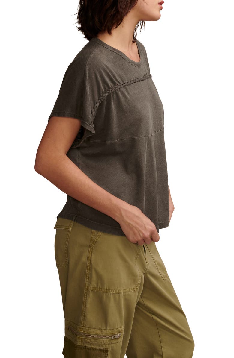 Lucky Brand Braided Dolman Sleeve T-Shirt, Alternate, color, 