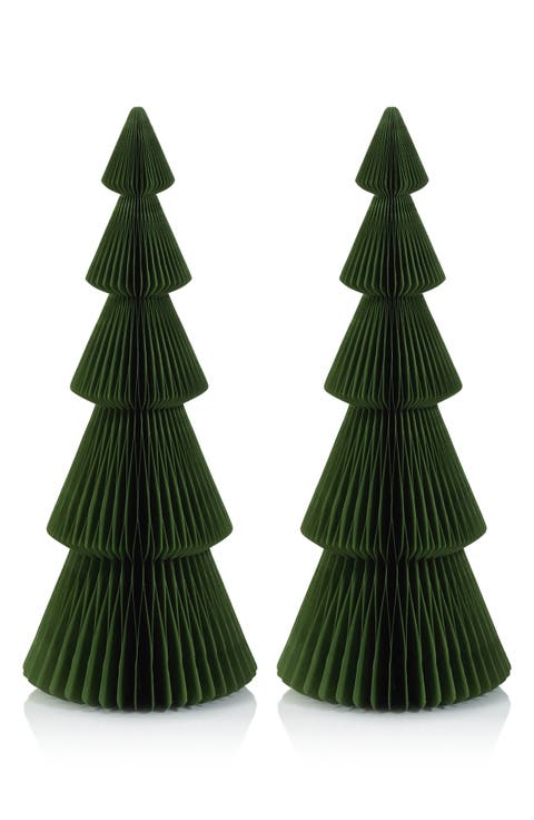 Set of 2 Miriam Paper Tree Figurines