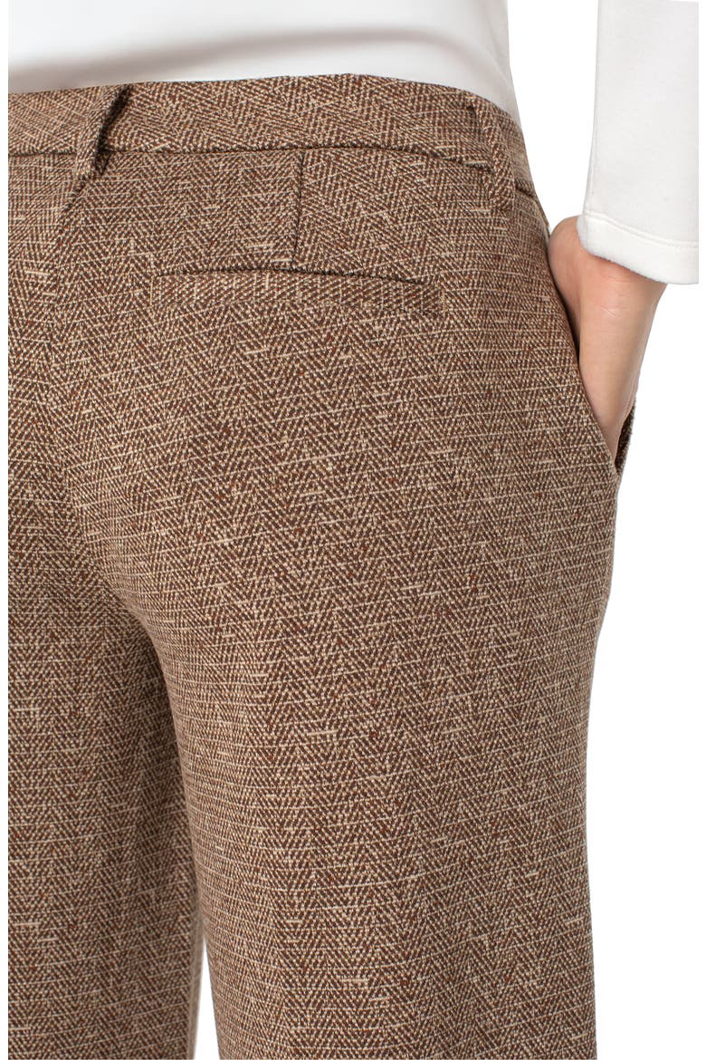 Kelsey Herringbone Wide Leg Knit Pants, Alternate, color, BROWN/ CAMEL HERRINGBONE