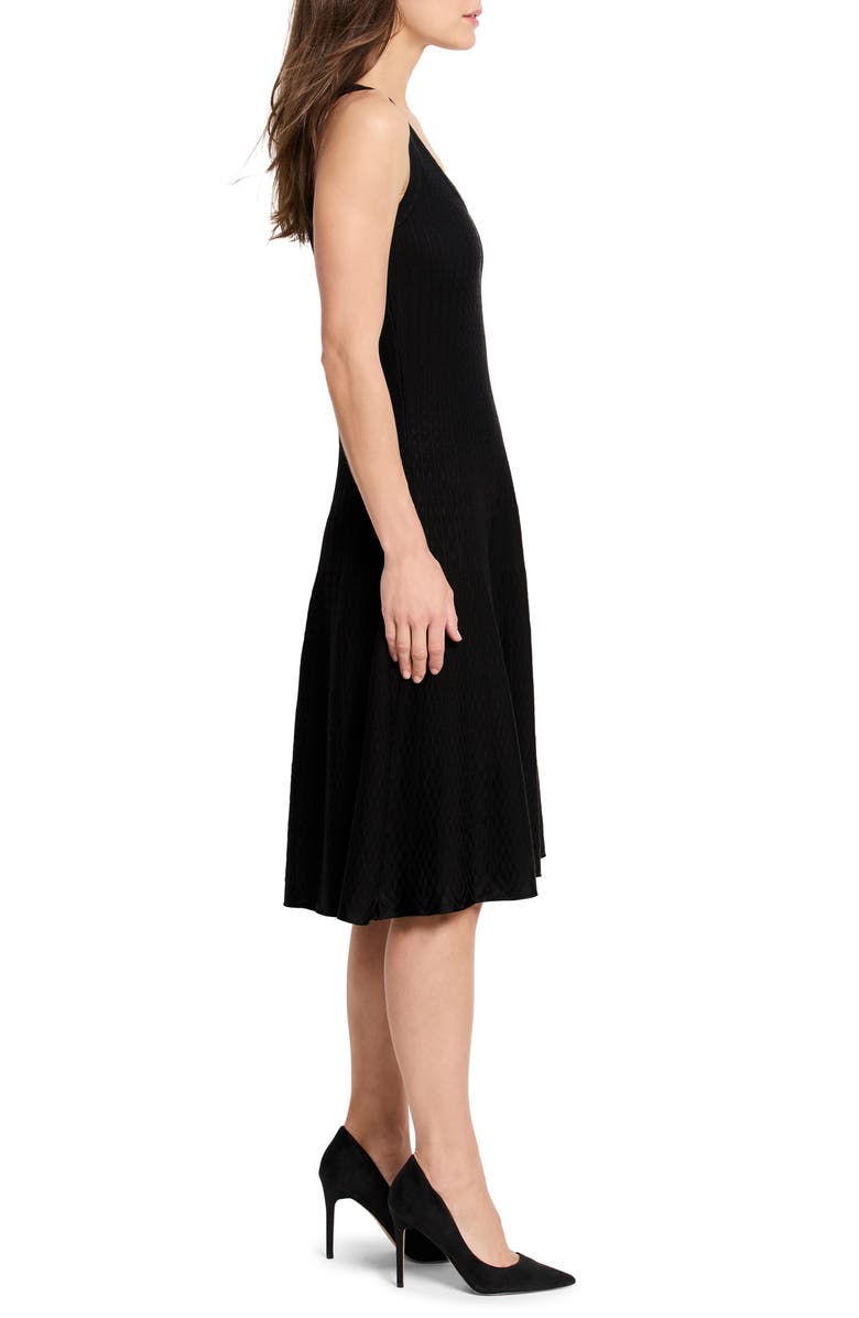 NIC+ZOE Twirl Scoop Neck Fit & Flare Dress, Alternate, color, Black Onyx