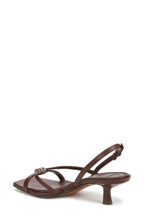Vince Tali Slingback Kitten Heel Sandal In Brown
