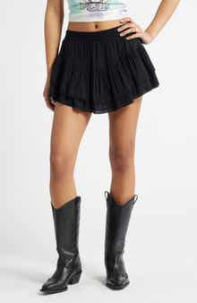BP. Lace Trim Ruffle Skort