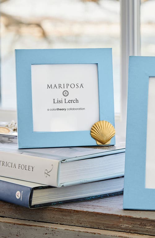 Mariposa Scallop Periwinkle 4 X 4-inch Picture Frame In Blue