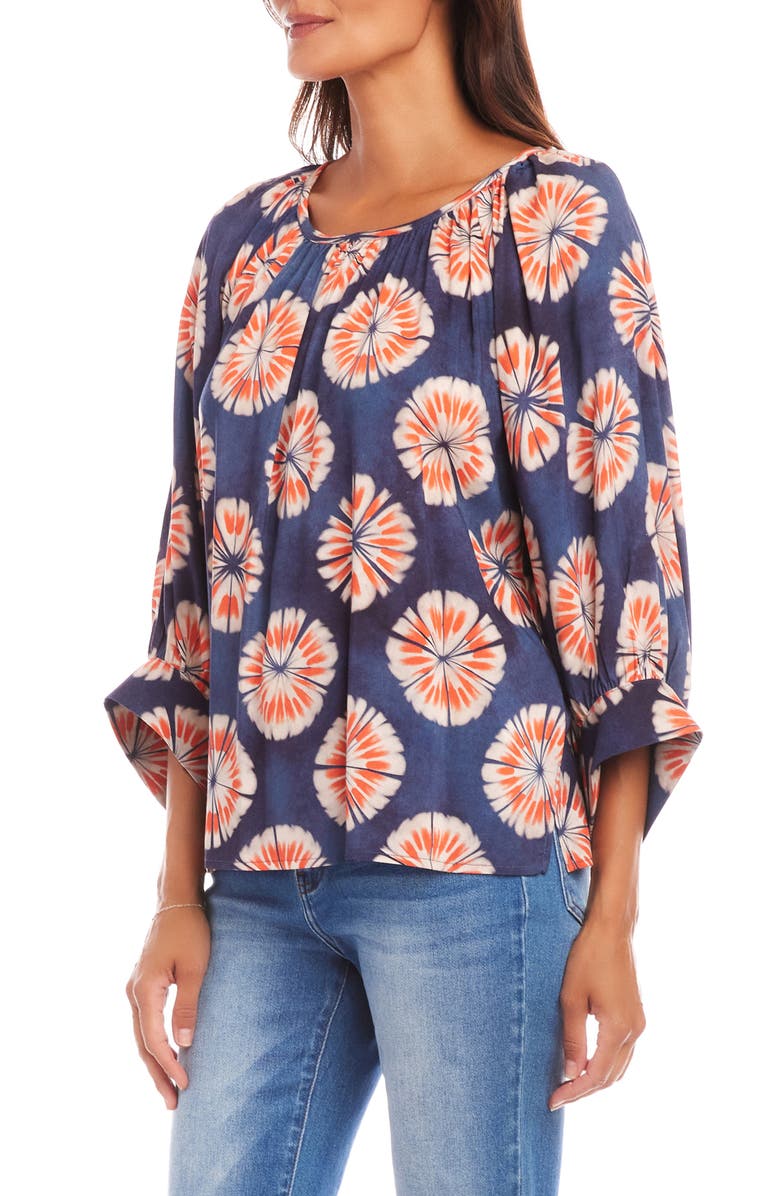 Karen Kane Print Blouson Top, Alternate, color, 
