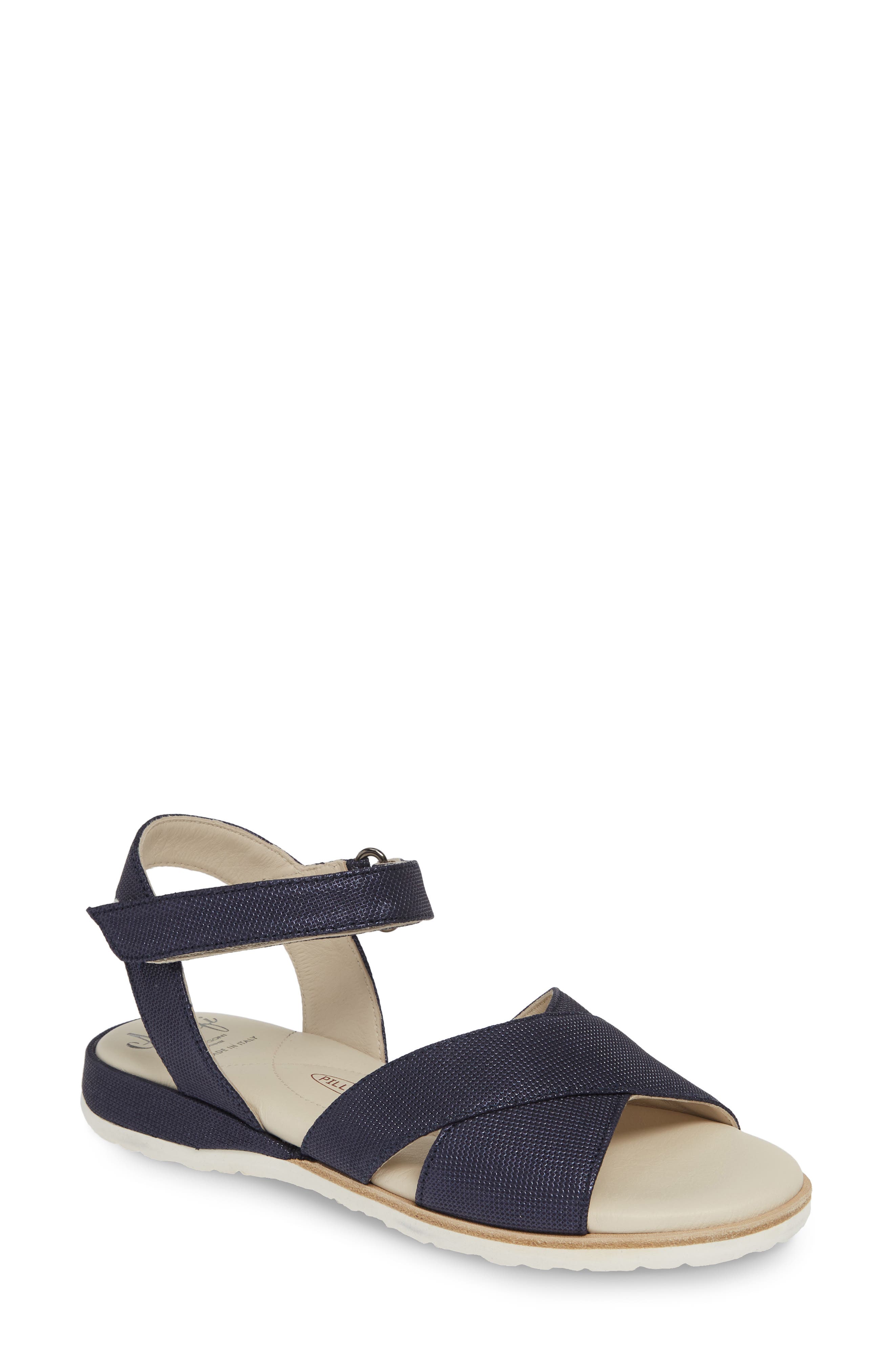Bice Quarter Strap Sandal, Main, color, NAVY LEATHER