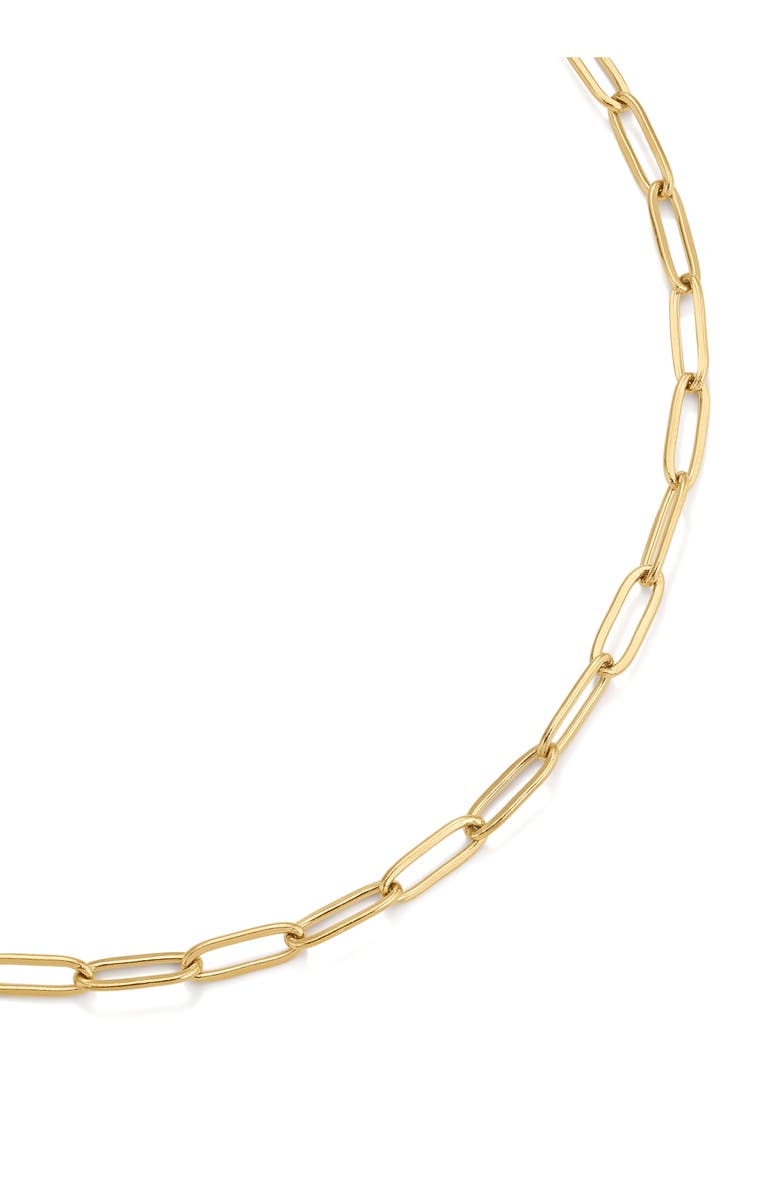 D.LOUISE Paperclip Necklace, Alternate, color, Gold