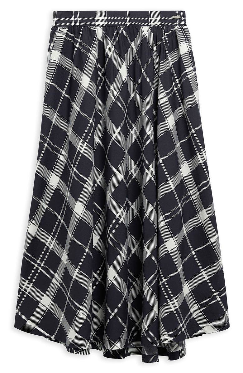 Barbour Baiton Tartan Print Midi Skirt, Alternate, color, Dark Navy/ White Check