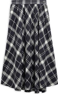 Barbour Baiton Tartan Print Midi Skirt