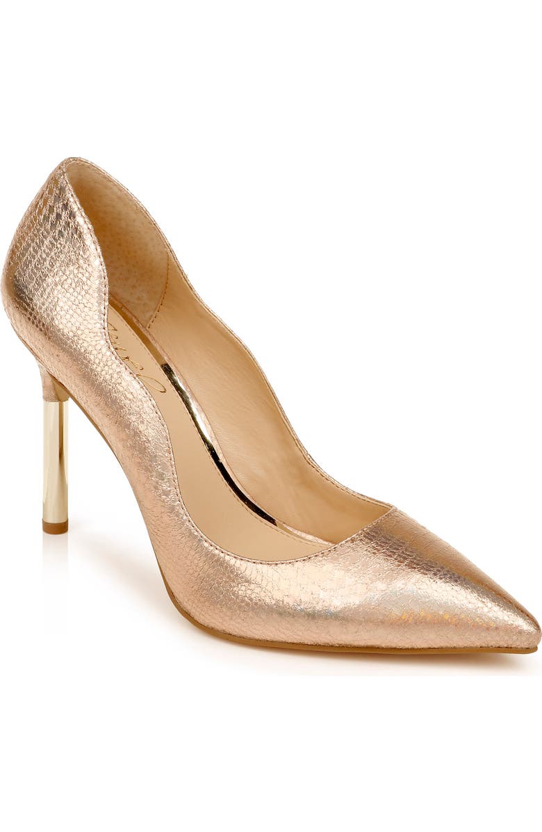 Jewel Badgley Mischka Riley Glitter Pointed Toe Pump, Main, color,
