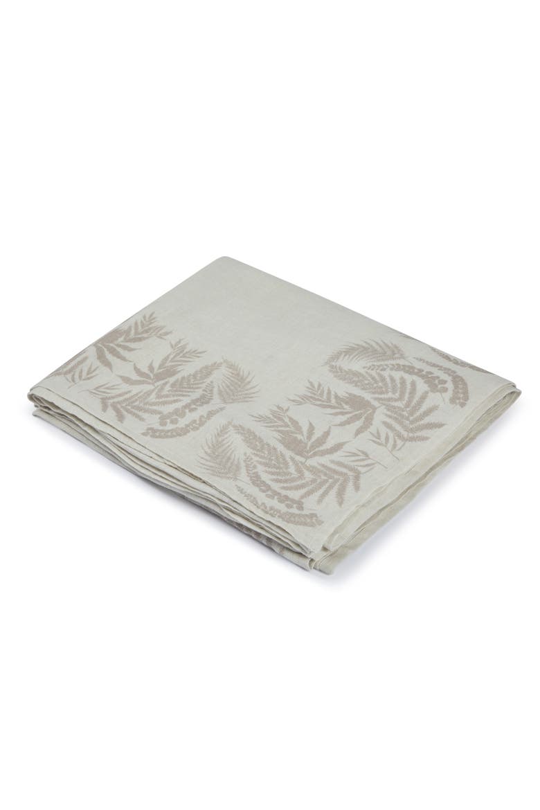 Forrest Ferns Tablecloths, Alternate, color, Charleston Gray - 62" x 120"