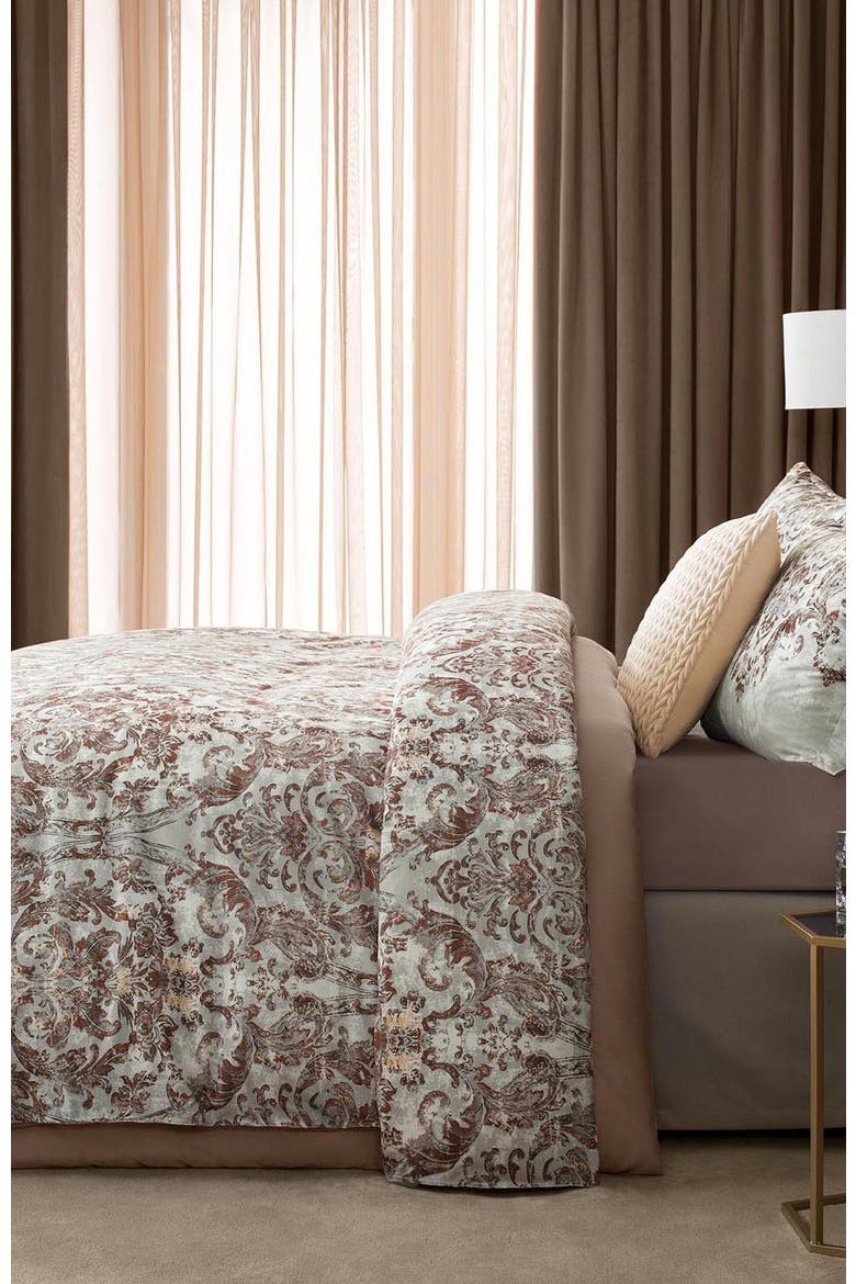 Shelton Duvet Cover, Alternate, color, Brown