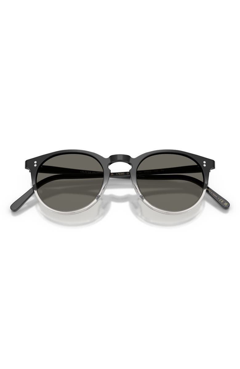 Oliver Peoples O'Malley 48mm Round Sunglasses, Alternate, color, Ink Gradient / Carbon Grey