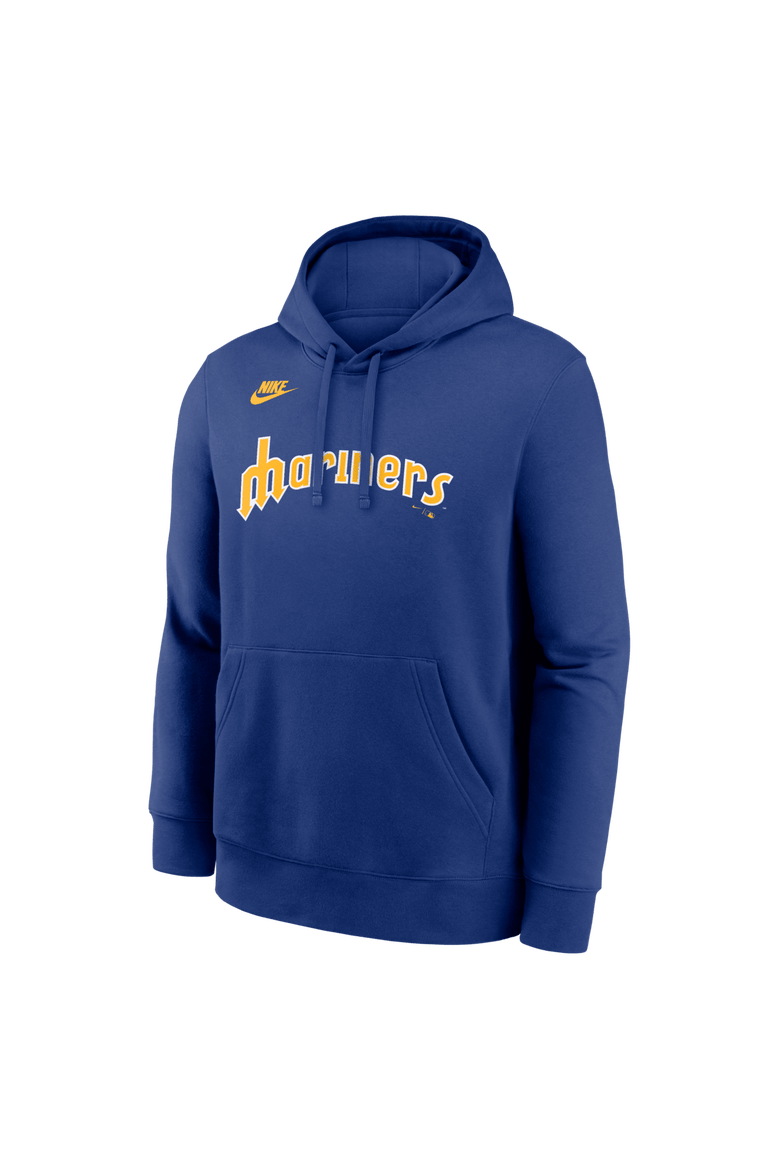 Men's Nike Royal Seattle Mariners Cooperstown Collection Wordmark Club Hoodie, Alternate, color, Royal