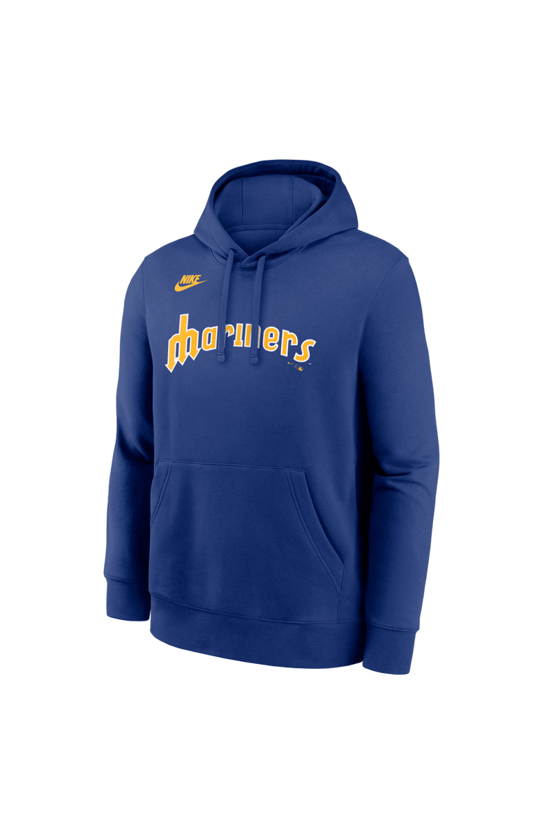 Nike Men's Nike Royal Seattle Mariners Cooperstown Collection Wordmark Club Hoodie, Alternate, color, Royal