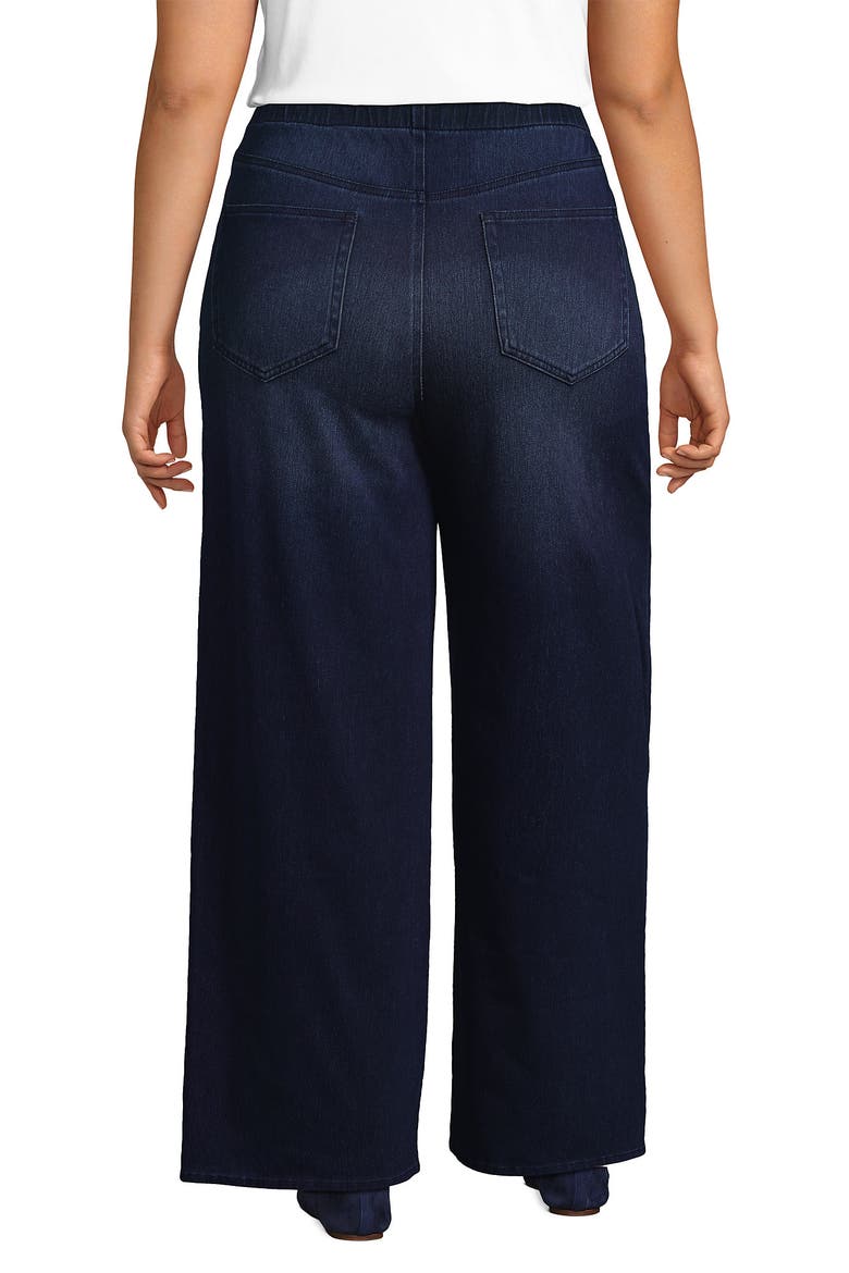 Plus Size Starfish Denim High Rise Wide Leg Jeans, Alternate, color, Dark Indigo Blue Wash