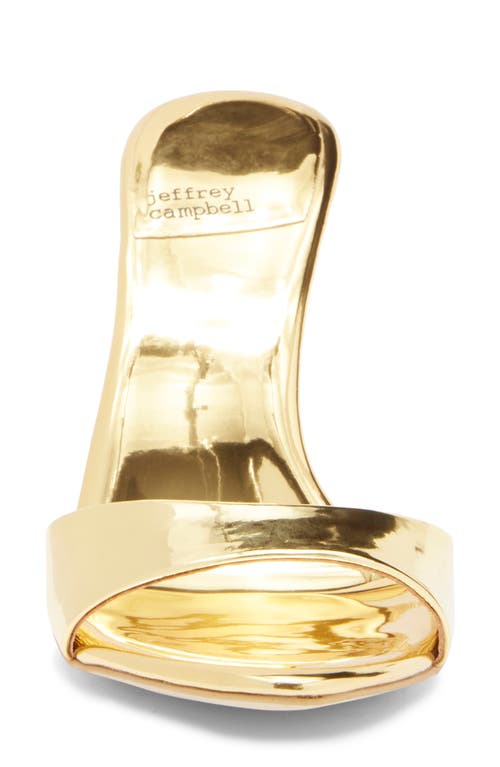 Jeffrey Campbell Ce-soire Slide Sandal In Gold Mirror