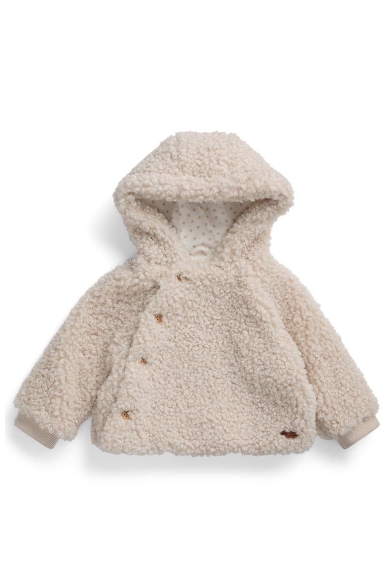 Borg Hooded Jacket, Main, color, Smoke Gray