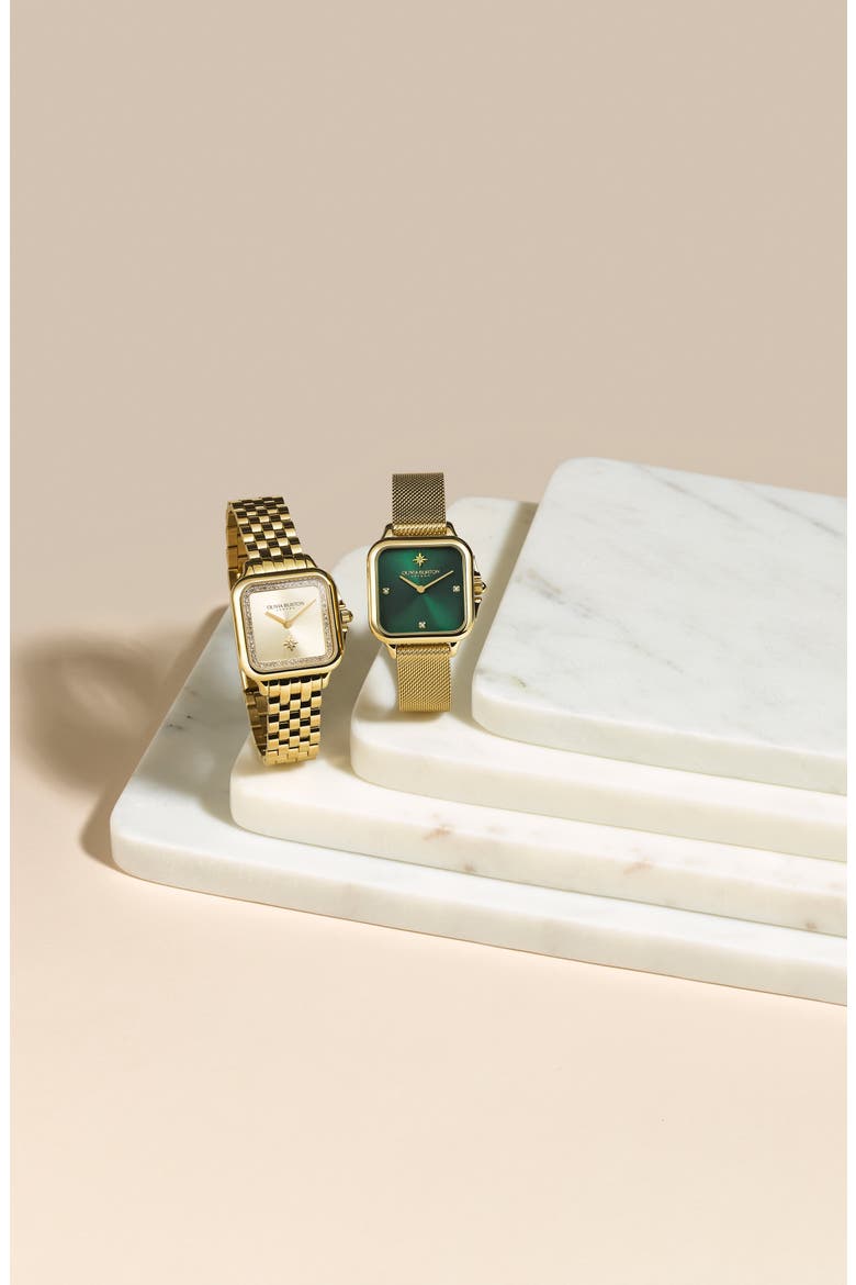 Grosvenor Bracelet Watch, 28mm, Alternate, color, GOLD