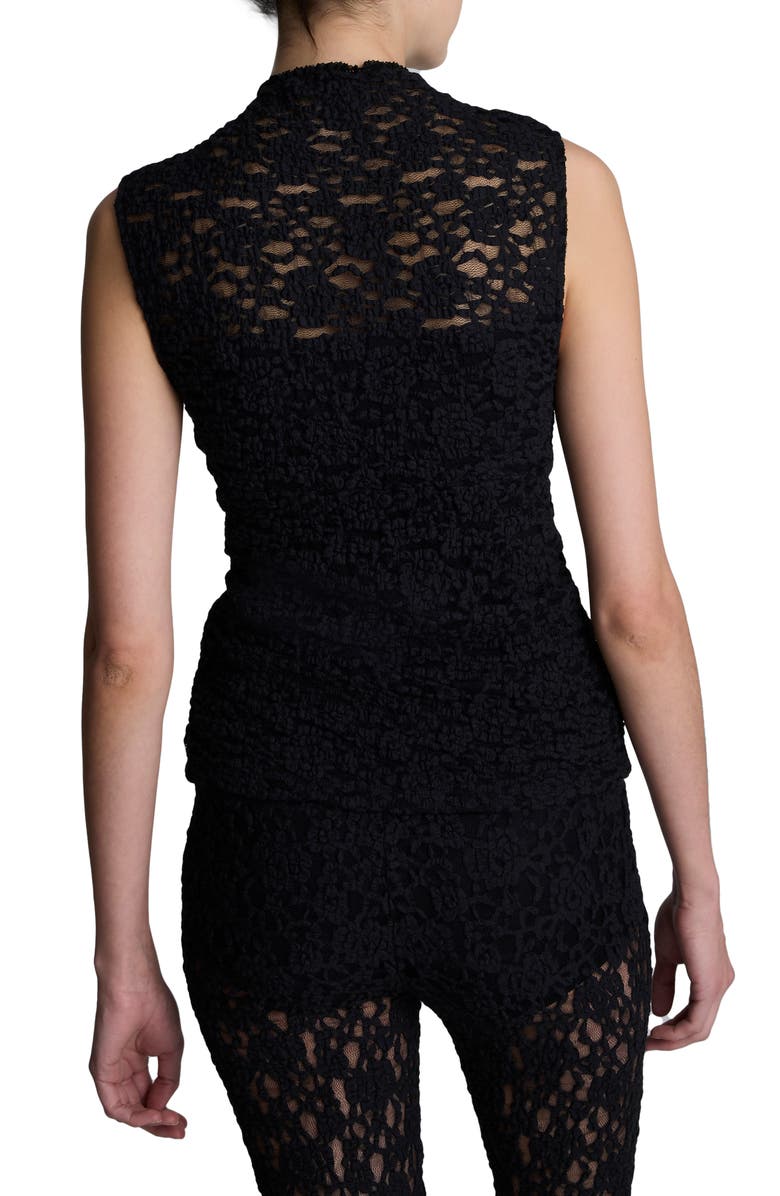 Kenneth Cole Lace Mock Neck Sleeveless Top, Alternate, color, Black