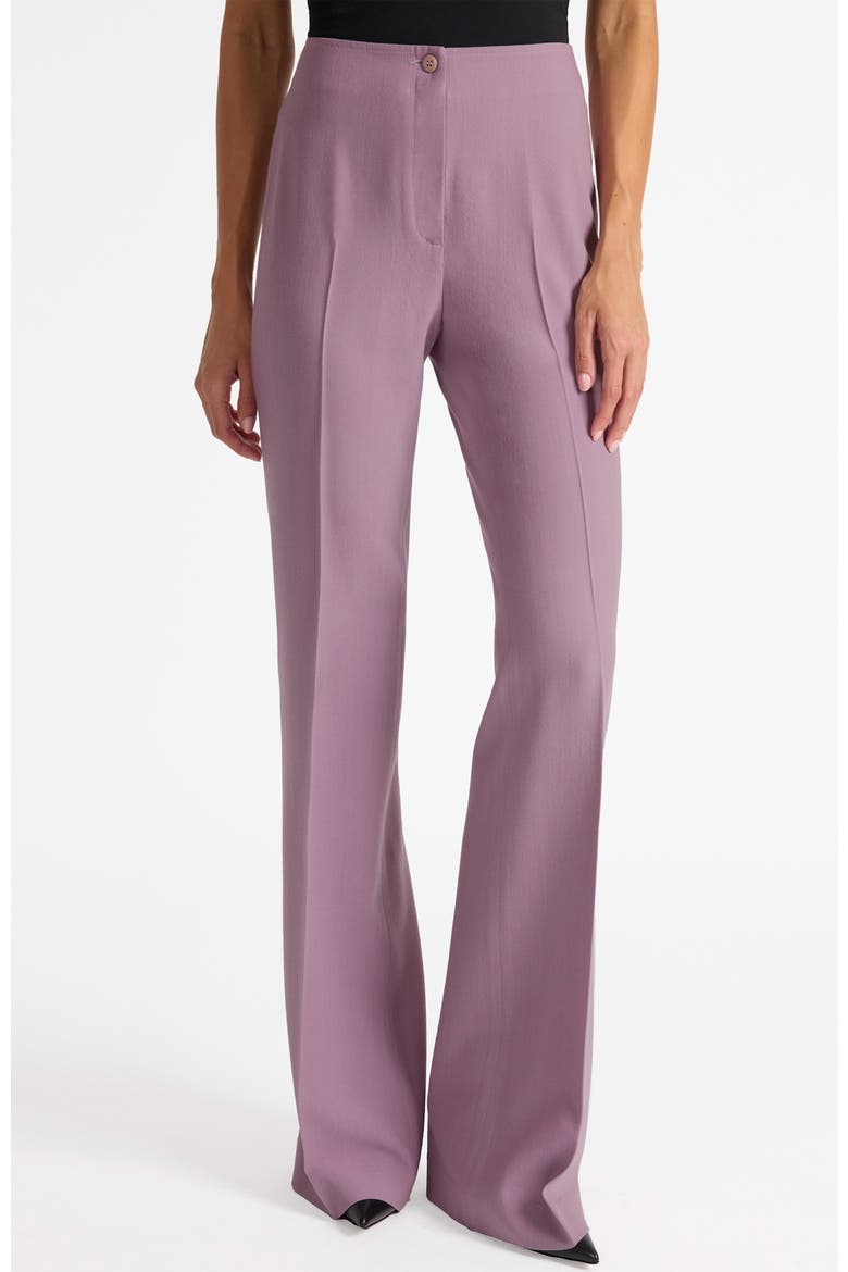 Elizabeth Flared Leg Pant in Virgin Wool Stretch, Alternate, color, DUSTY LILAC