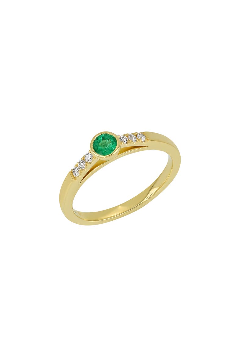 El Mar Emerald & Diamond Ring (Nordstrom Exclusive), Main, color, 18K YG