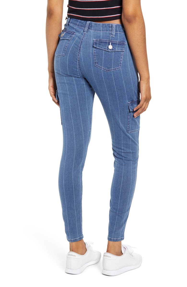 Dickies Stripe Skinny Cargo Jeans, Alternate, color,