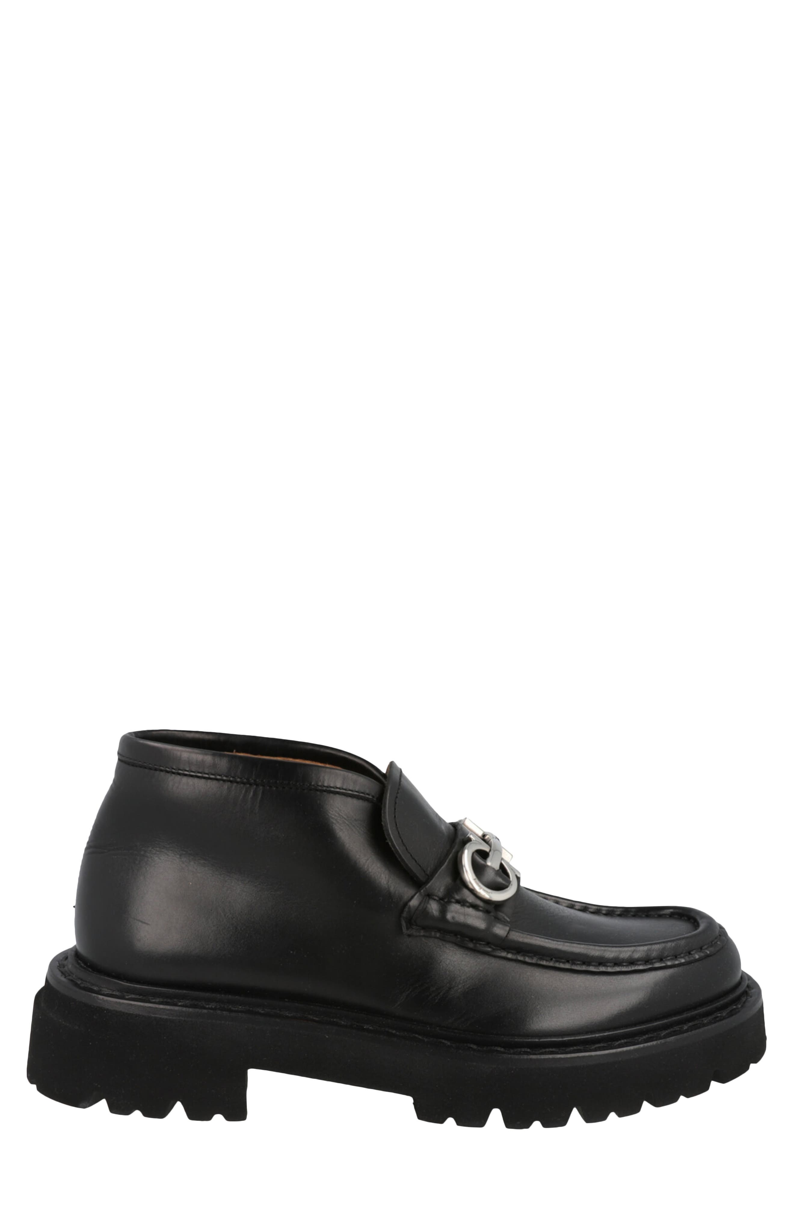FERRAGAMO Geffer 2 Gancini Lug Sole Loafer, Alternate, color, Black