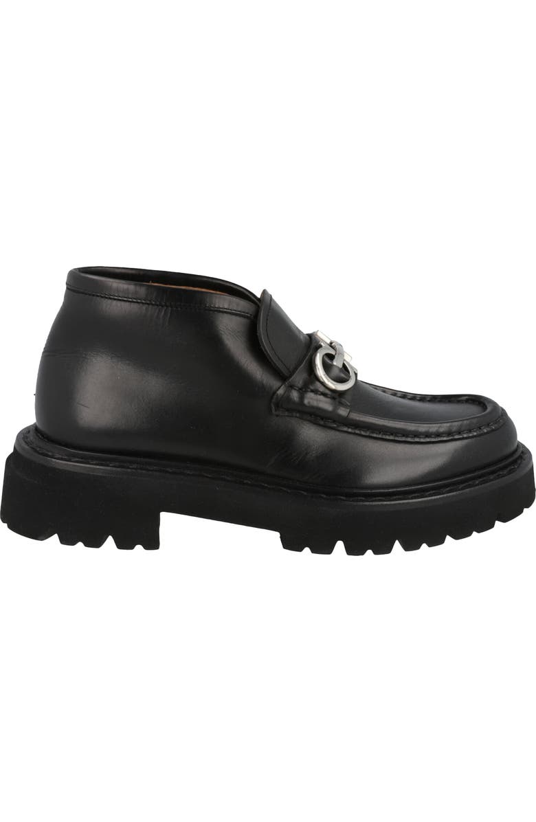 FERRAGAMO Geffer 2 Gancini Lug Sole Loafer, Alternate, color, Black