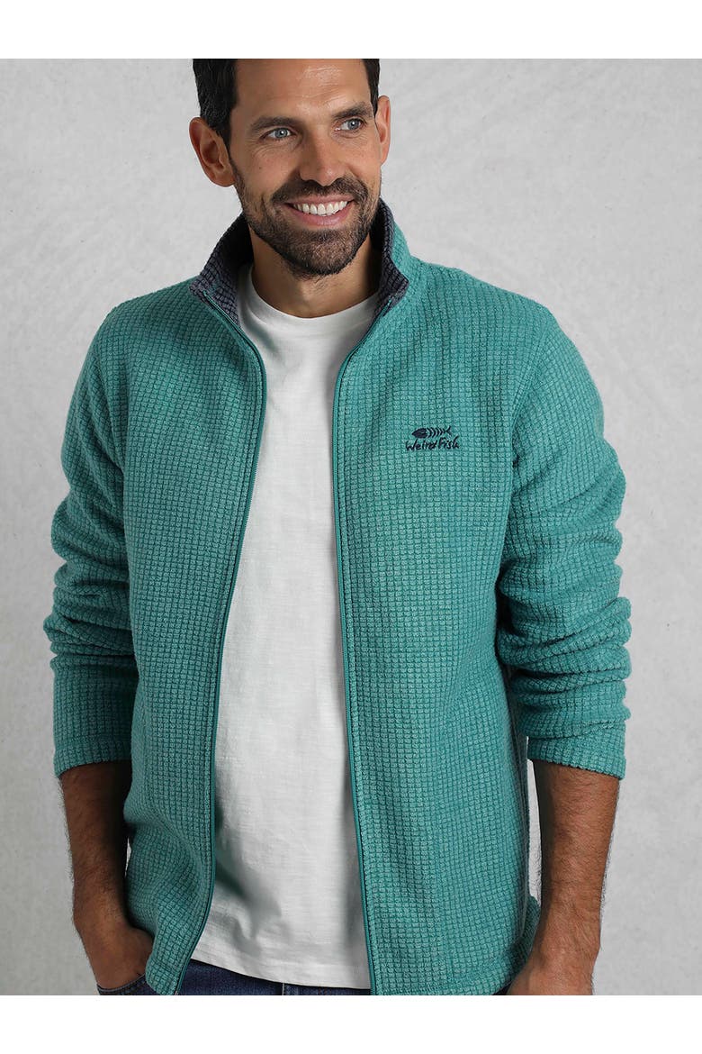Shires Full Zip Grid Fleece, Main, color, Viridis