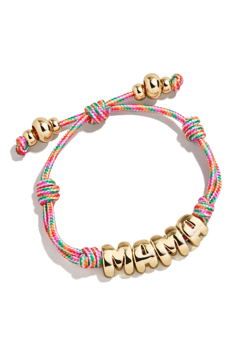 BaubleBar Made for Mama Paracord Bracelet, Main, color, Pink/ Gold Multi