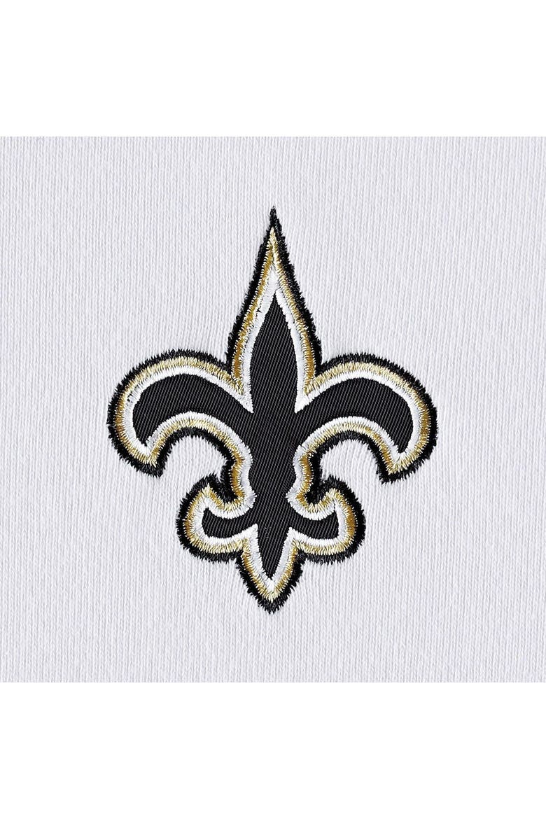 Women's DKNY Sport White/Black New Orleans Saints Bobbi Color Blocked Pullover Hoodie, Alternate, color, White