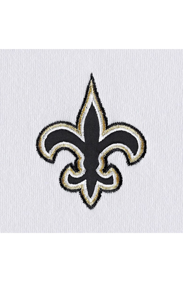 DKNY SPORT Women's DKNY Sport White/Black New Orleans Saints Bobbi Color Blocked Pullover Hoodie, Alternate, color, White