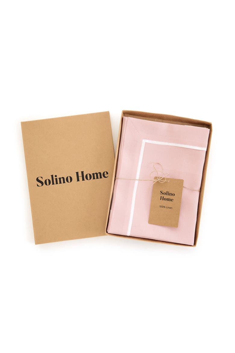 Linen Placemats Set of 4, 14 x 19" - Kensington, Alternate, color, Pink