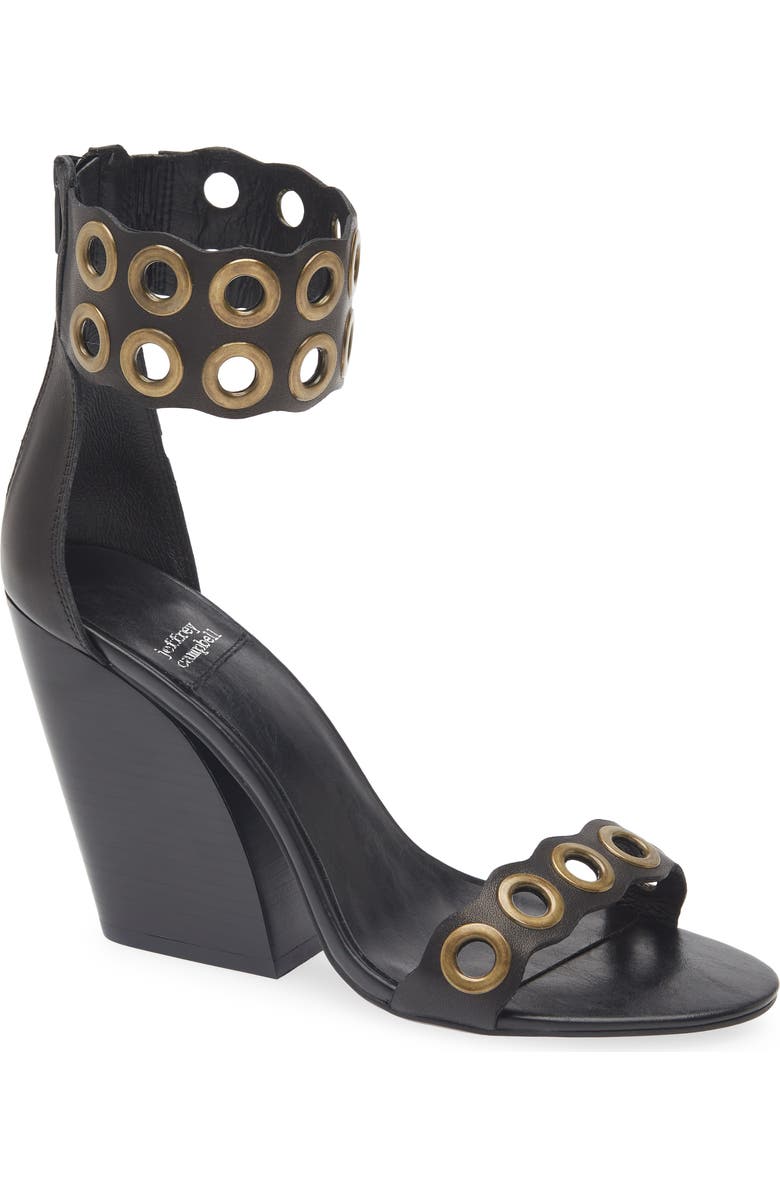 Jeffrey Campbell Julienne Ankle Strap Sandal, Main, color, Black Bronze