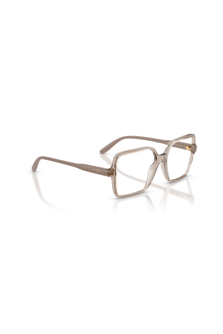 53mm Square optical glasses, Alternate, color, Brown