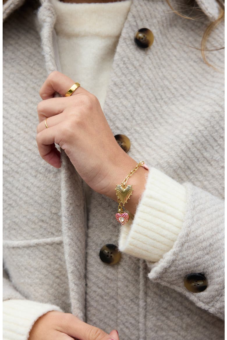 Emelia Charm Bracelet, Alternate, color, PINK