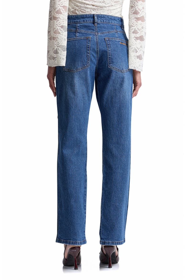 High Waist Side Shank Straight Leg Jeans, Alternate, color, YALE WASH