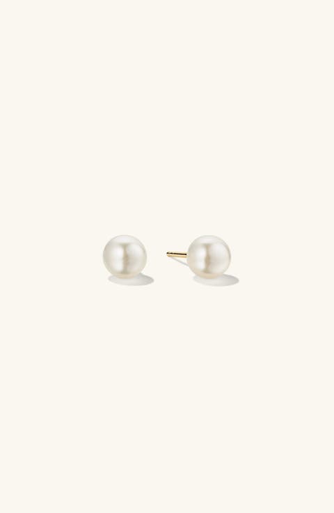 Oversized Pearl Stud Earrings