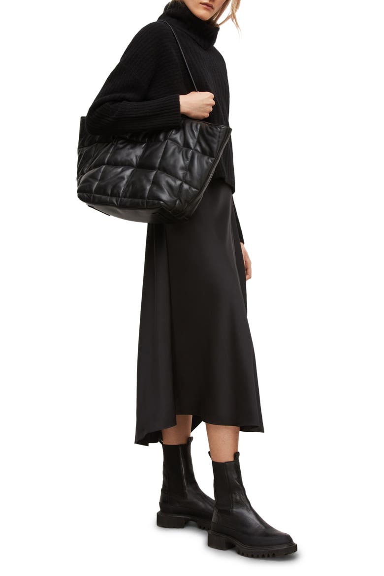 Juni Turtleneck Sweater & Sleeveless Dress, Alternate, color, BLACK