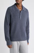 Open Edit Space Dye Cotton Blend Sweater Polo