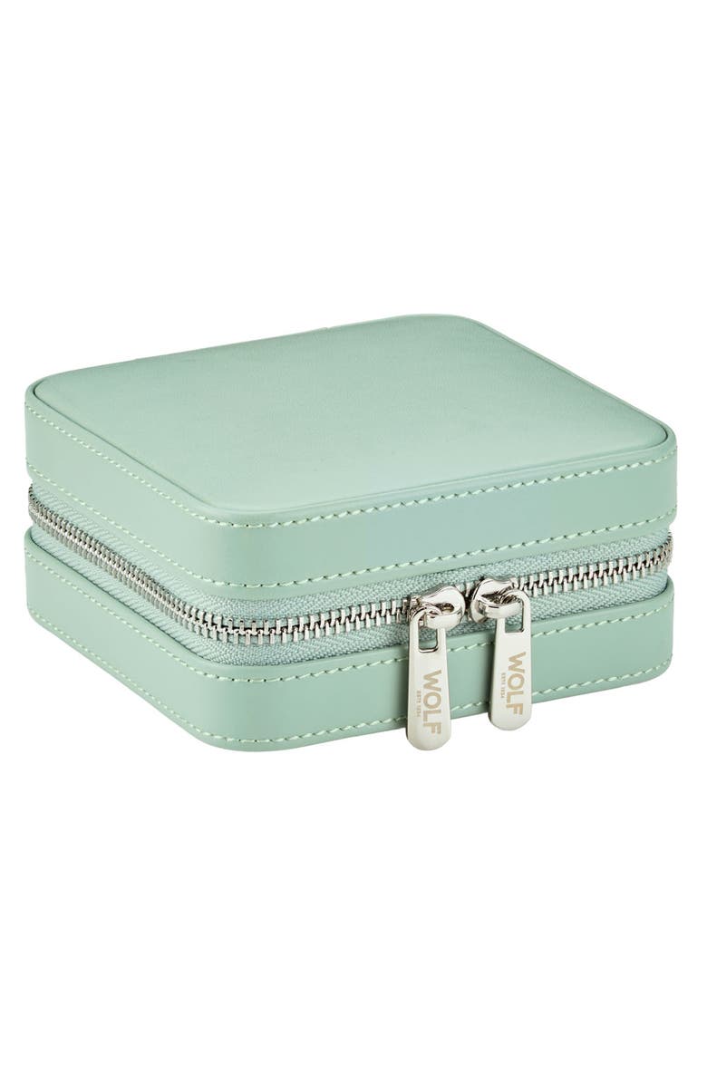 WOLF X LIBERTY Small Travel Zip Case, Alternate, color, Sage