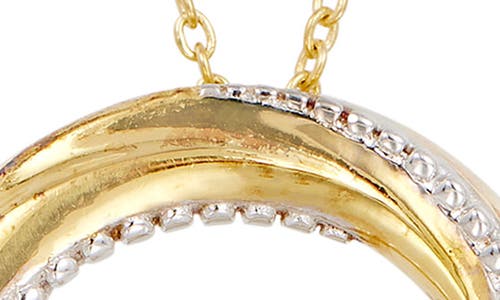 Savvy Cie Jewels Diamond Open Circle Pendant Necklace In Gold