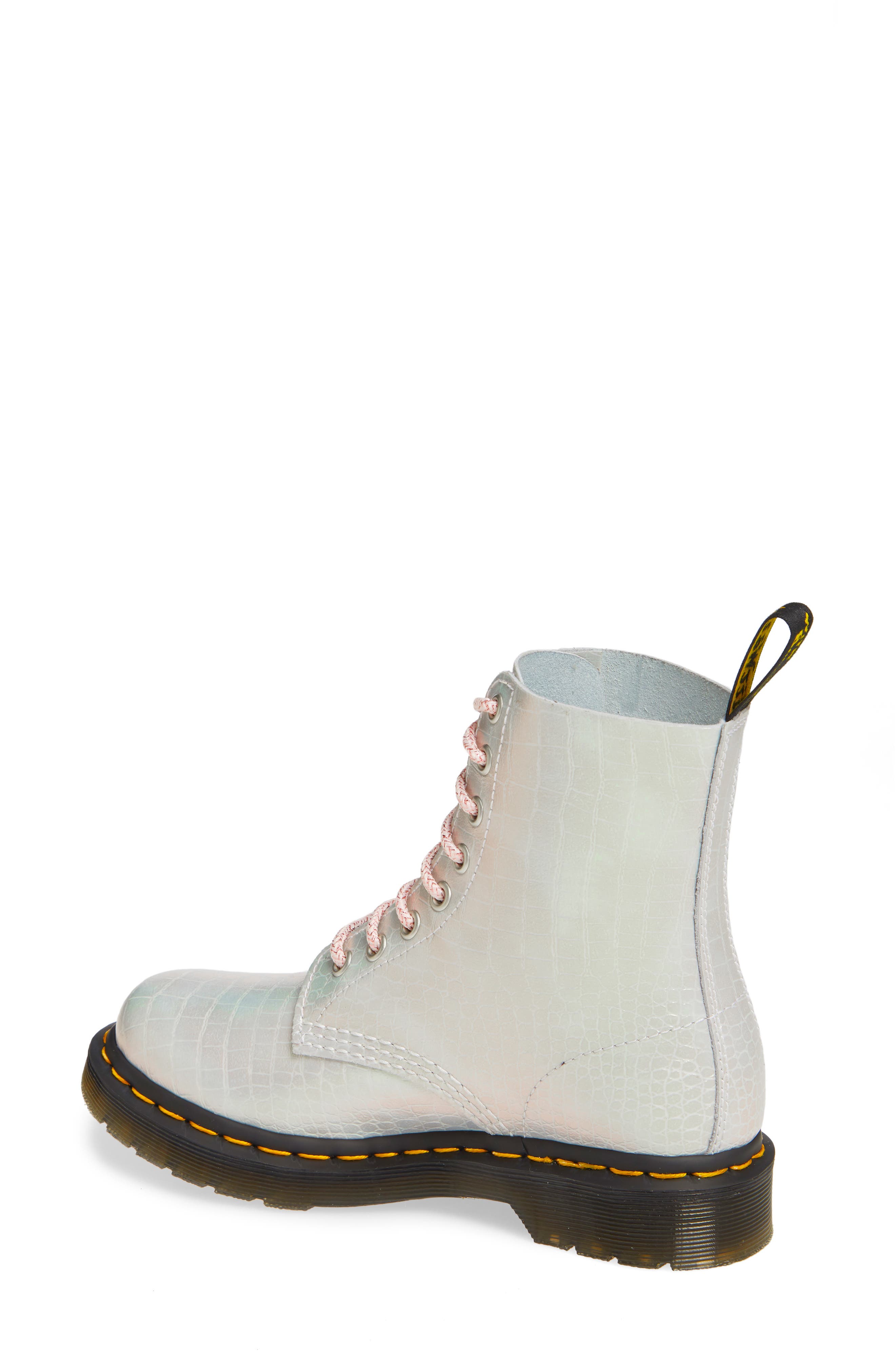 Dr. Martens 1460 Croc Embossed Boot, Alternate, color, 